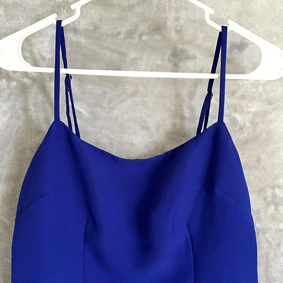 NEW! Lovers Friends Teddy Mini Dress Size S Blue Spaghetti Straps Ruffle Party - Picture 4 of 14